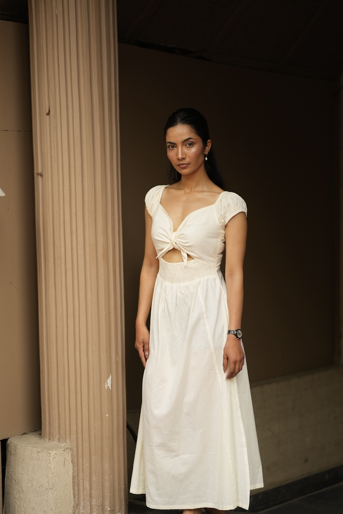 White Valencia Dress