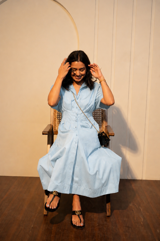 POWDER BLUE MIDI