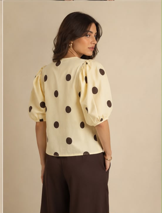 MOCHA DOT TOP - WHITE