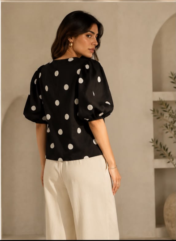 MOCHA DOT TOP - BLACK