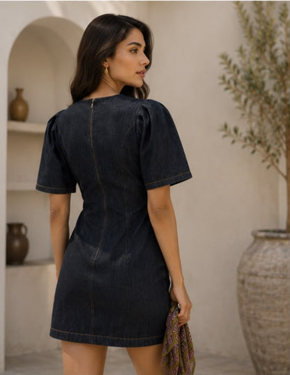 THE BELLA DRESS- DENIM