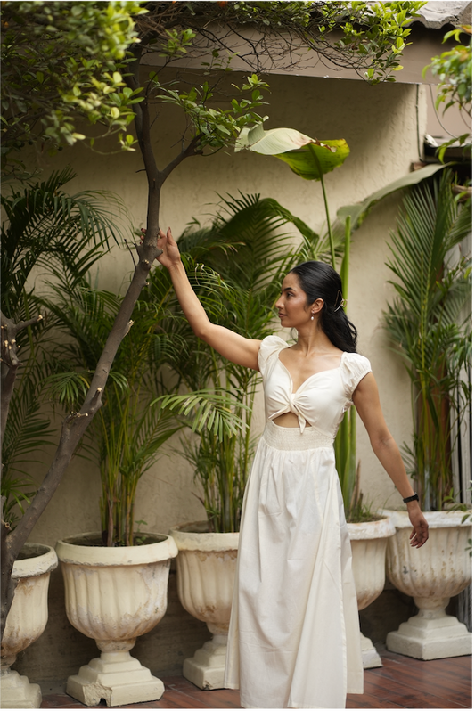 White Valencia Dress