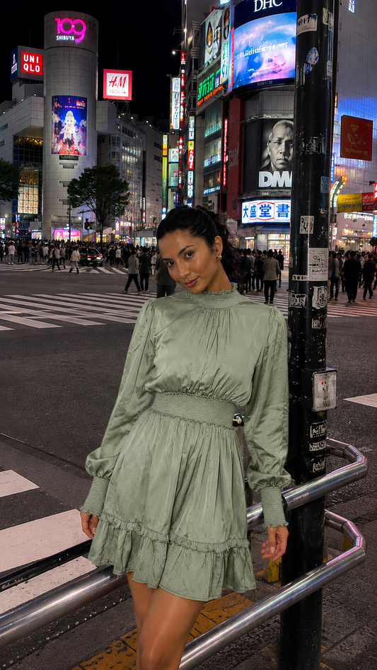 SAGE GREEN CHARLOTTE DRESS