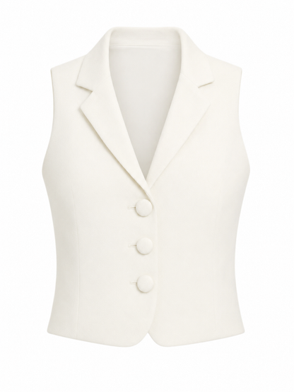 SIGNATURE WAISTCOAT- WHITE